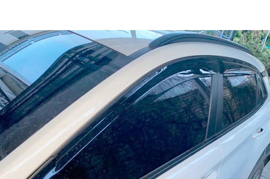 Дефлектори вікон (вітровики) Hyundai Kona 2017 - 2023 рр (HIC) 4 шт HY55 фото
