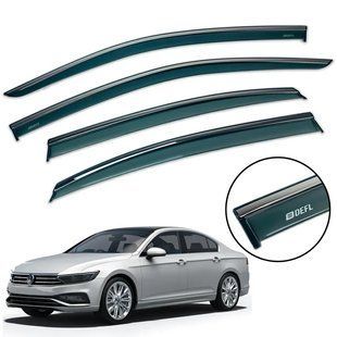 Вітровики для Volkswagen Passat B8+ 2019+ Sedan (China) нерж. з хром полоскою (Defl) 00-00014409 фото