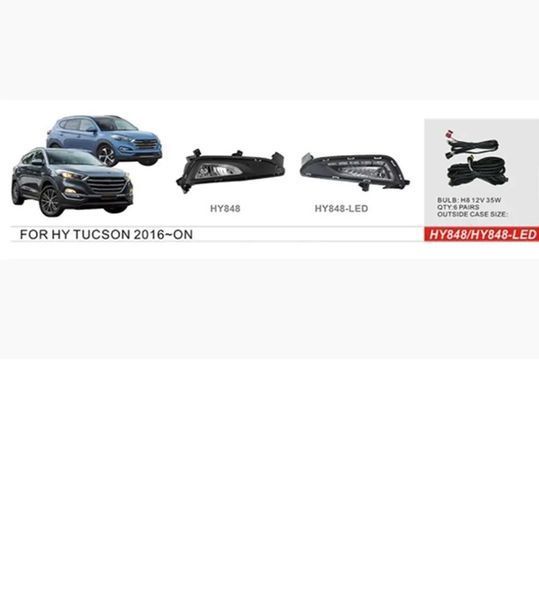 Противотуманки (2шт, галогенні) Для Hyundai Tucson TL 2016-2018 рр HY-848 фото