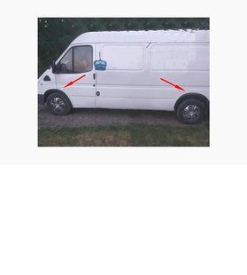 Накладки на арки (4 шт, чорні) Для Ford Transit 1991-2000 рр ar782 фото