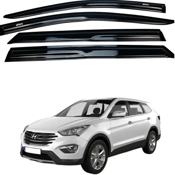 Дефлектори вікон (вітровики) Hyundai SANTA FE 2014-2016 (Defl) 00-00016186 фото