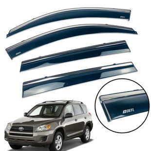 Вітровики для Toyota RAV-4 2006-2013 Long USA нерж. з хром полоскою (Defl) 00-00014164 фото