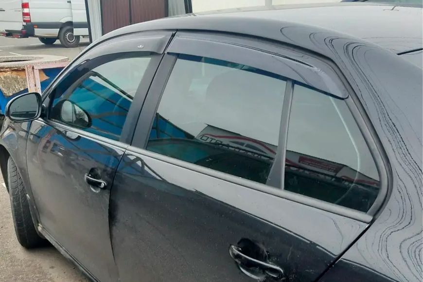 Дефлектори вікон (вітровики) Volkswagen Golf Plus 2004-2014 рр (HIC) 4 шт VW12 фото