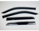 Вітровики для Volkswagen Amarok 2009+ нерж. з хром полоскою (Defl) 00-00014131 фото 2